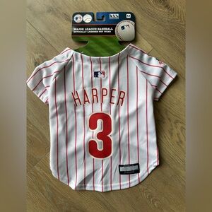 MLB Dog Jersey - Red and White Striped Size Medium NWT